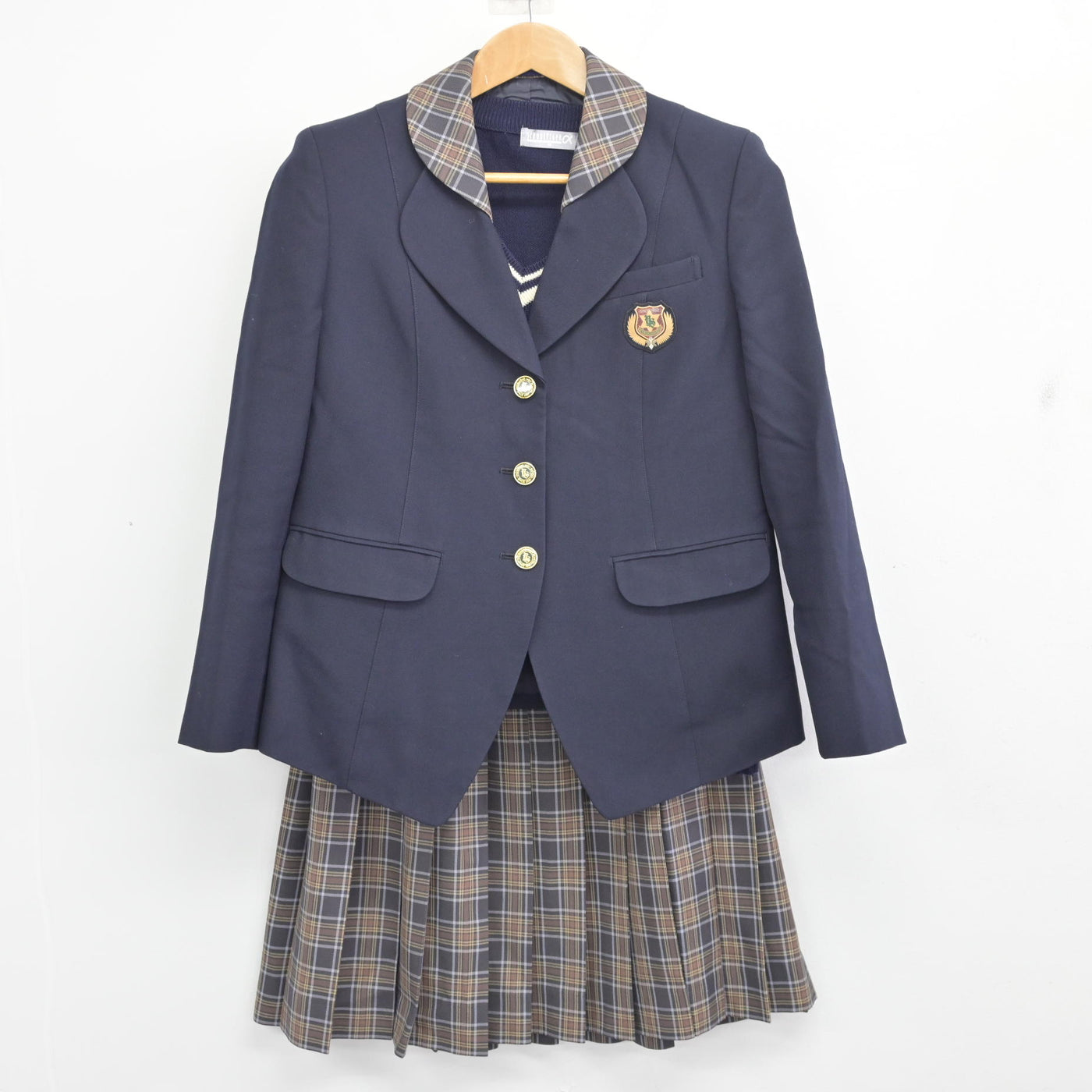 【中古】大阪府 八尾翠翔高等学校/旧制服 女子制服 3点 (ブレザー・ニット・スカート) sf093633