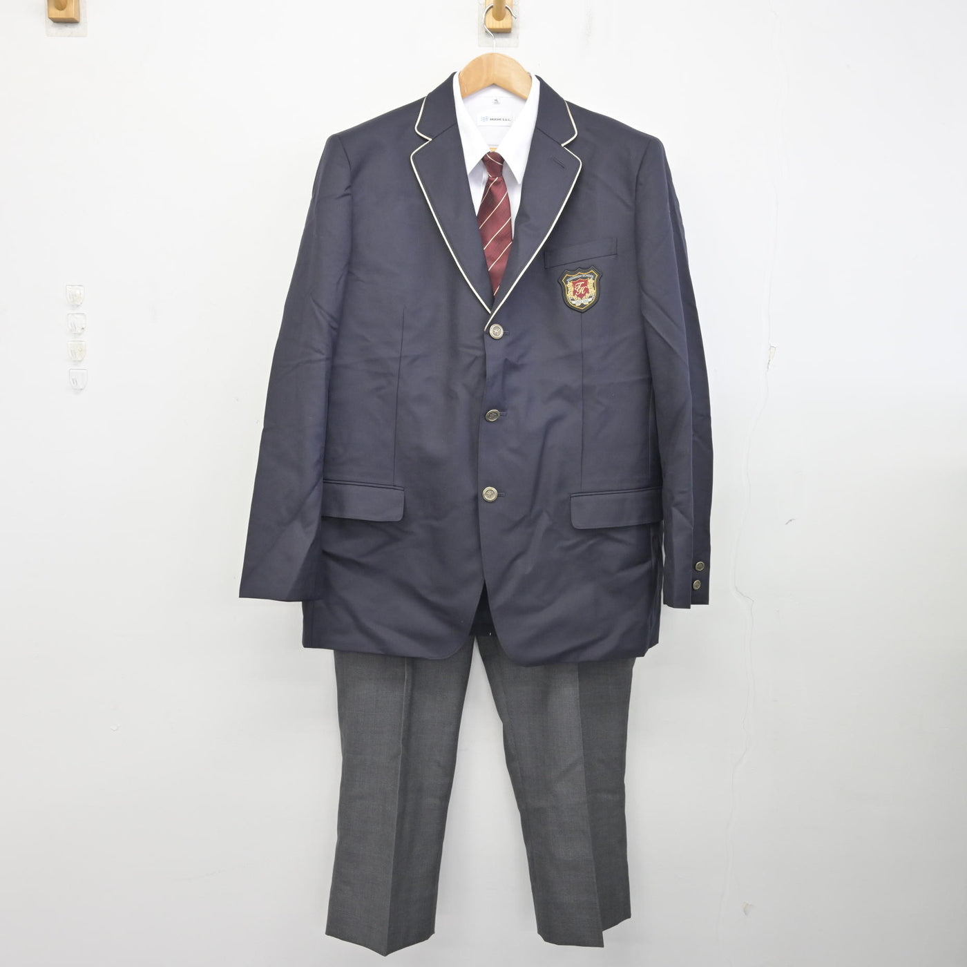 中古】愛知県 東郷高等学校 男子制服 5点 (ブレザー・シャツ・ズボン