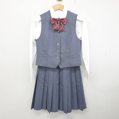【中古】愛知県 東邦高等学校 女子制服 5点 (ブレザー・ベスト・シャツ・スカート) sf093827