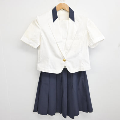 【中古】福島県 白河旭高等学校 女子制服 2点 (ブラウス・スカート) sf093875