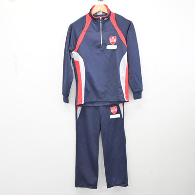 【中古】岡山県 岡山高等学校 女子制服 2点 (ジャージ 上・ジャージ 下) sf093973