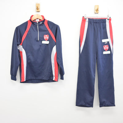 【中古】岡山県 岡山高等学校 女子制服 2点 (ジャージ 上・ジャージ 下) sf093973