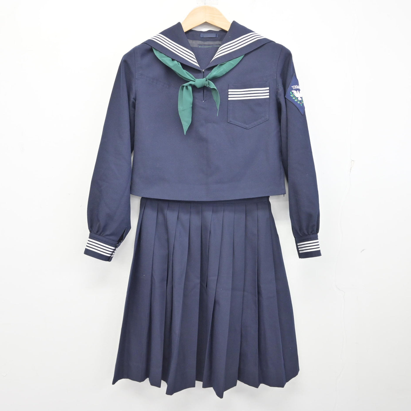 中古】宮城県 常盤木学園高等学校 女子制服 3点 (セーラー服