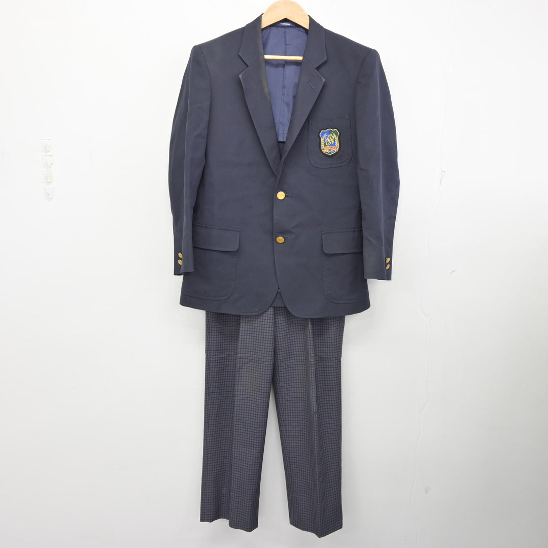 中古】大阪府 我孫子中学校 男子制服 3点 (ブレザー・ズボン・ズボン