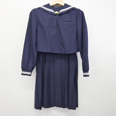 【中古】福岡県 筑紫女学園高等学校 女子制服 2点 (セーラー服・ジャンパースカート) sf094048