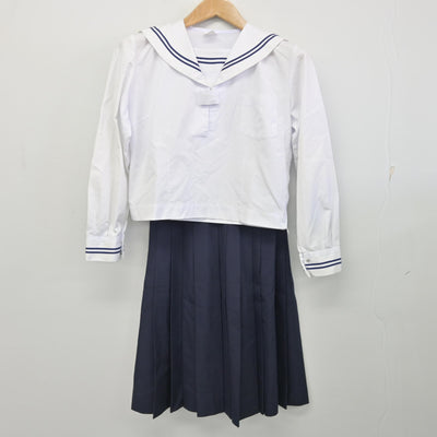 【中古】茨城県 大穂中学校 女子制服 2点 (セーラー服・スカート) sf094172