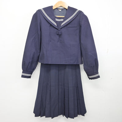 【中古】茨城県 大穂中学校 女子制服 2点 (セーラー服・スカート) sf094173