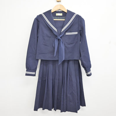 【中古】愛知県 豊橋市立南部中学校 女子制服 3点 (セーラー服・スカート) sf094209