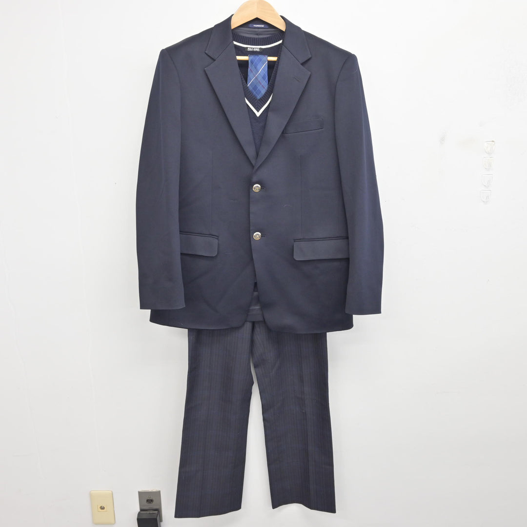 中古】北海道 北海道札幌北陵高等学校 男子制服 4点 (ブレザー・ニット