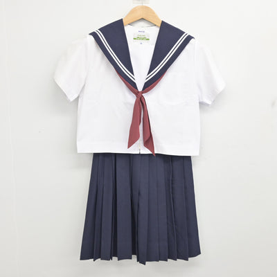 【中古】愛知県 八王子中学校 女子制服 3点 (セーラー服・スカート) sf094275