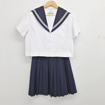 【中古】愛知県 八王子中学校 女子制服 2点 (セーラー服・スカート) sf094276