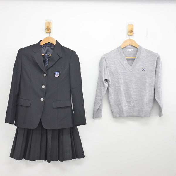 中古】兵庫県 西宮今津高等学校 女子制服 4点 (ブレザー・ニット 