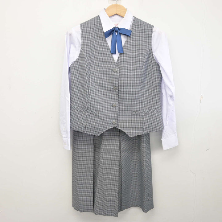 中古】千葉県 市川市立第七中学校 女子制服 5点 (ブレザー・ベスト