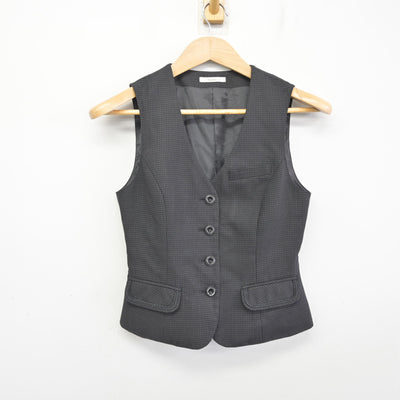【中古】 事務服 女子制服 3点 (ベスト・ブラウス・スカート) sf094500