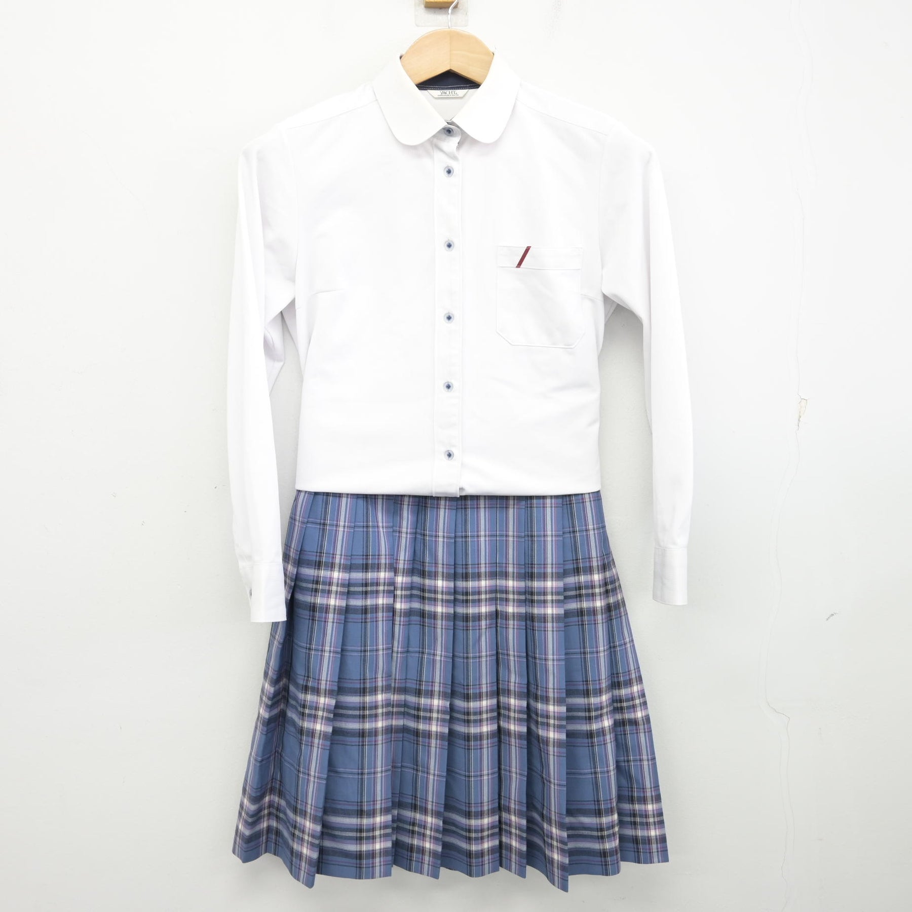 札幌白石高校制服 中古】北海道 北海道札幌白石高等学校 女子制服 3点 (ニット・シャツ