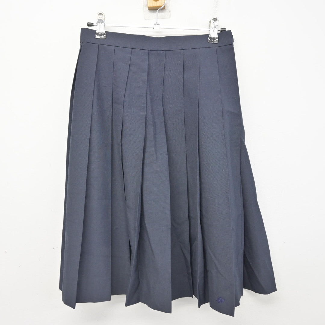 中古】愛知県 瀬戸西高等学校 女子制服 2点 (ブラウス・スカート