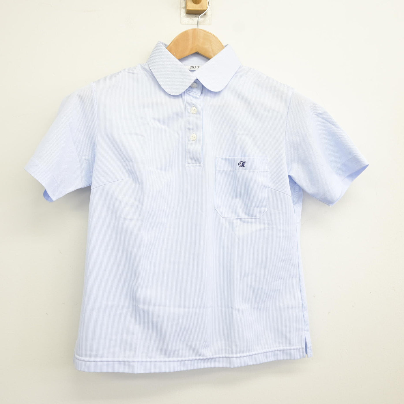 中古】富山県 氷見高等学校 女子制服 2点 (ニットベスト・シャツ