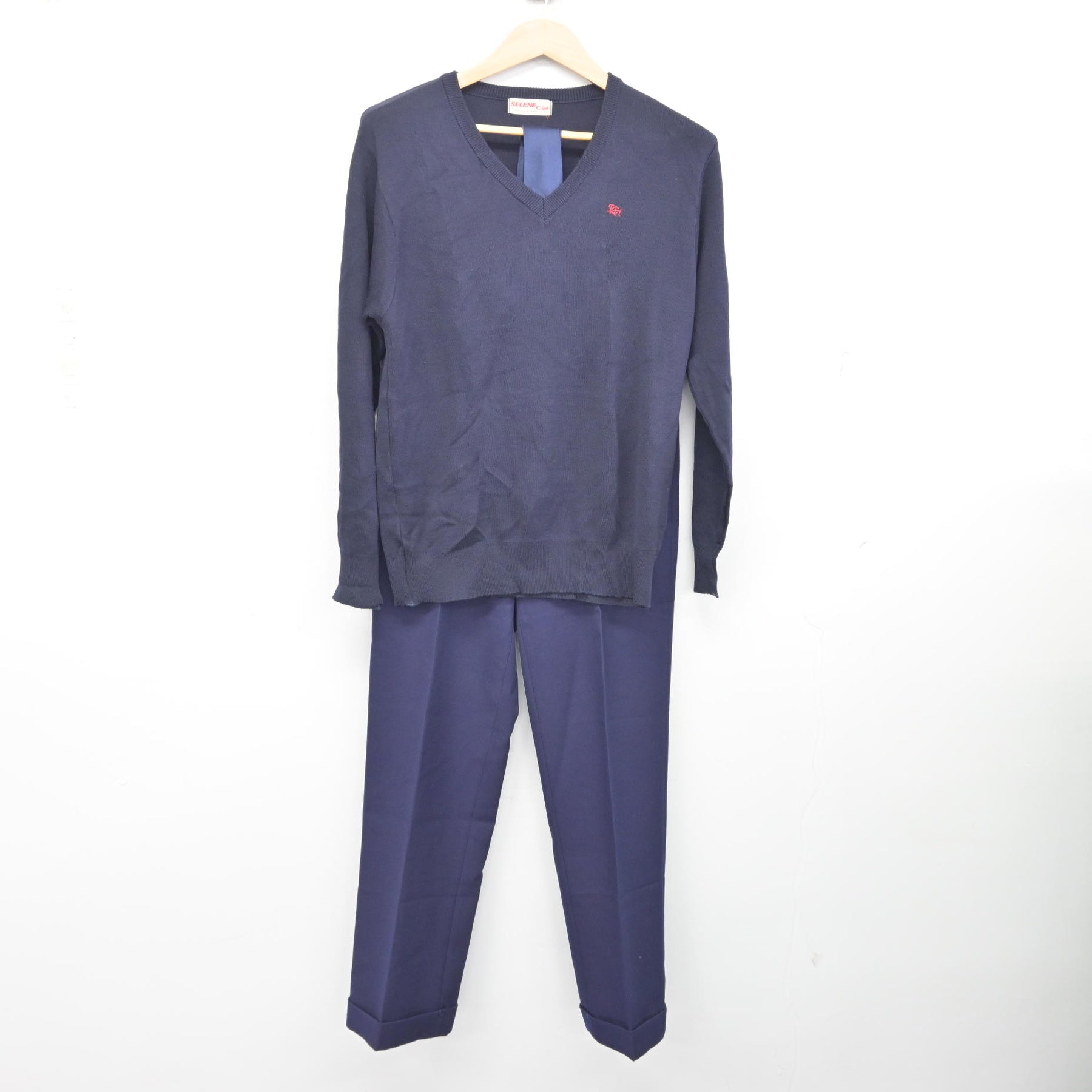 中古】千葉県 市原中央高等学校/旧制服 男子制服 3点 (ニット・ズボン