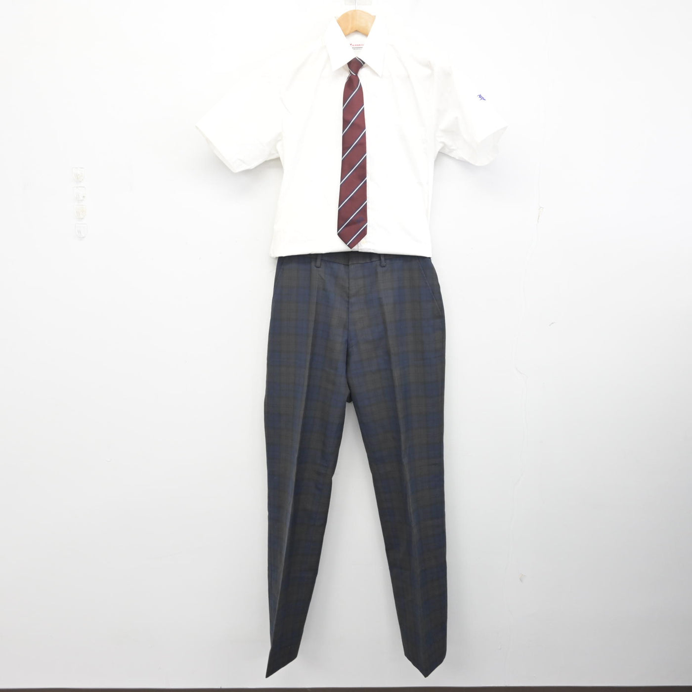 中古】千葉県 市川市立第五中学校 男子制服 4点 (シャツ・ズボン