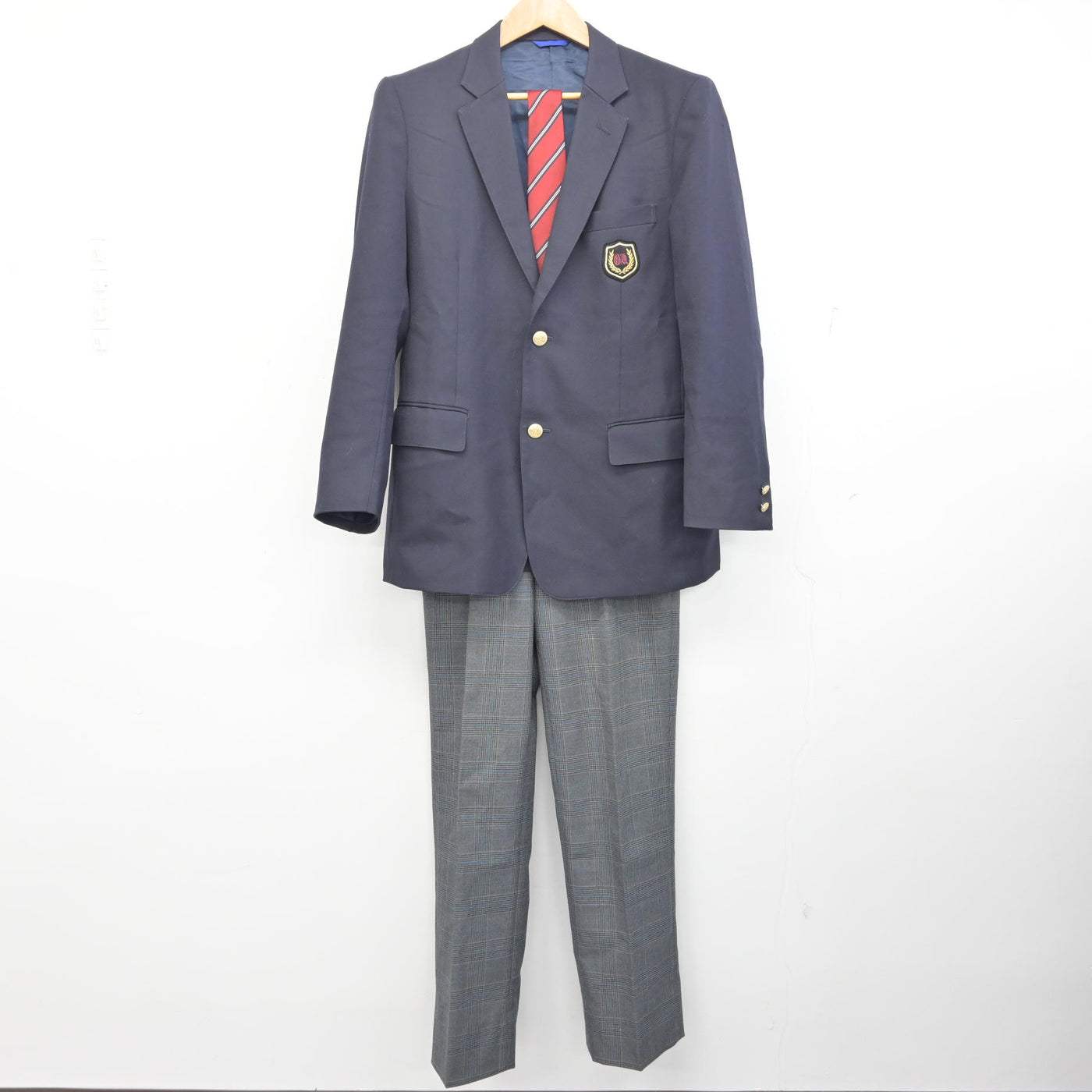中古】岐阜県 岐阜東高等学校 男子制服 3点 (ブレザー・ズボン