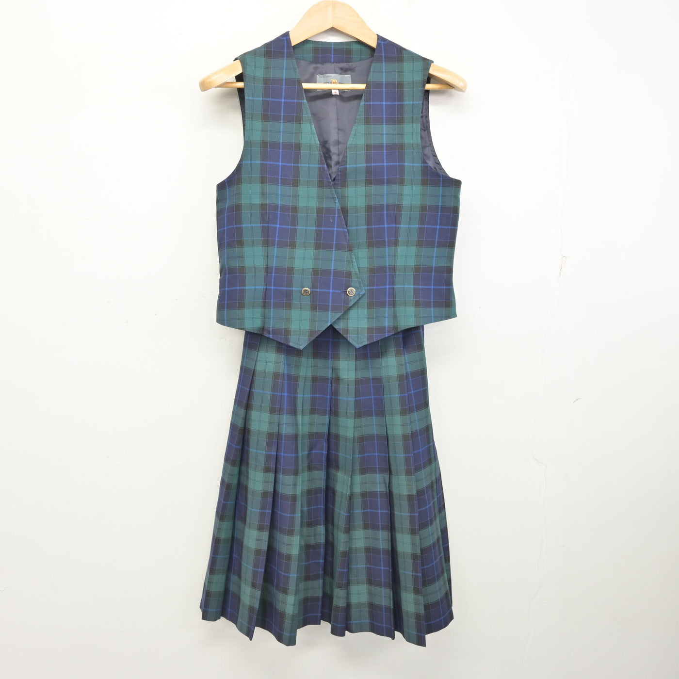 【中古】埼玉県 朝霞第一中学校 女子制服 4点 (ブレザー・ベスト・スカート) sf094902