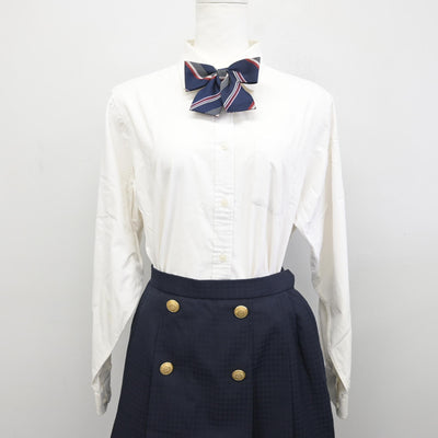 【中古】福岡県 博多学園 博多高等学校 女子制服 4点 (ブレザー・シャツ・スカート) sf094910