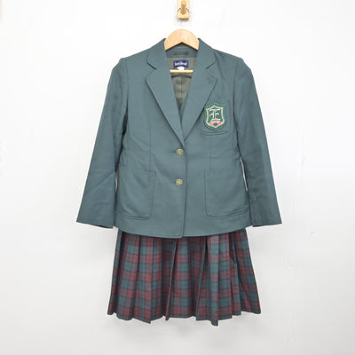 【中古】茨城県 江戸川学園取手高等学校 女子制服 3点 (ブレザー・ベスト・スカート) sf094911