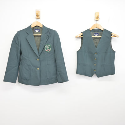 【中古】茨城県 江戸川学園取手高等学校 女子制服 3点 (ブレザー・ベスト・スカート) sf094911
