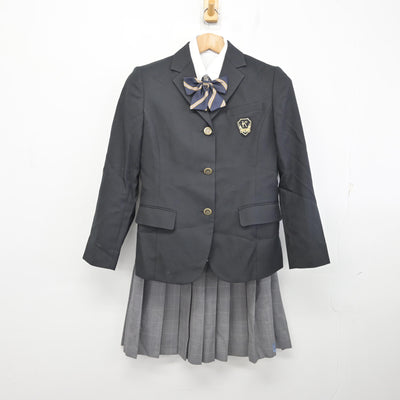 【中古】千葉県 船橋北高等学校 女子制服 5点 (ブレザー・ニット・シャツ・スカート) sf094921