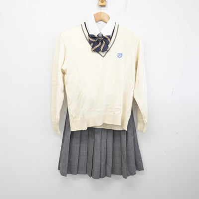 【中古】千葉県 船橋北高等学校 女子制服 5点 (ブレザー・ニット・シャツ・スカート) sf094921