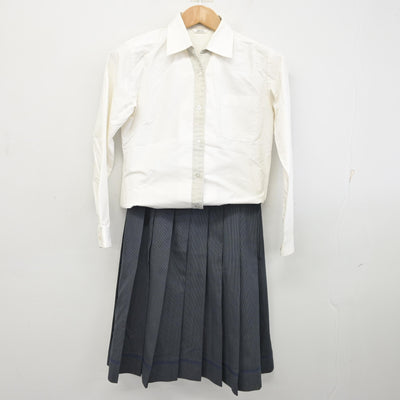 【中古】奈良県 法隆寺国際高等学校 女子制服 2点 (シャツ・スカート) sf094923