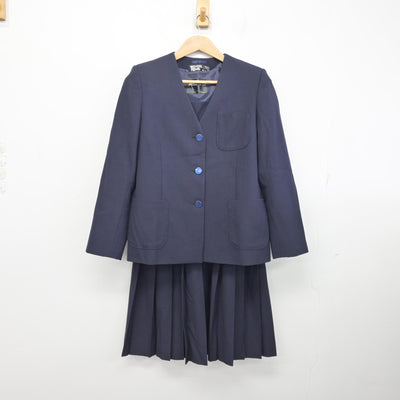 【中古】埼玉県 上柴中学校 女子制服 3点 (ブレザー・ベスト・スカート) sf094925