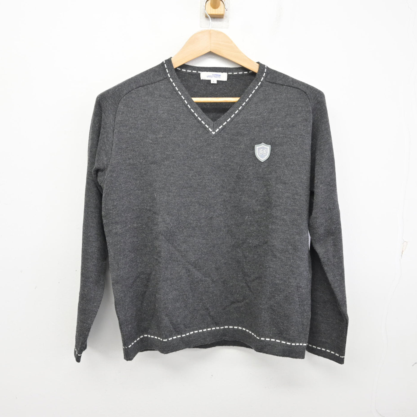 【中古】埼玉県 正智深谷高等学校 女子制服 2点 (ニット・シャツ) sf094929