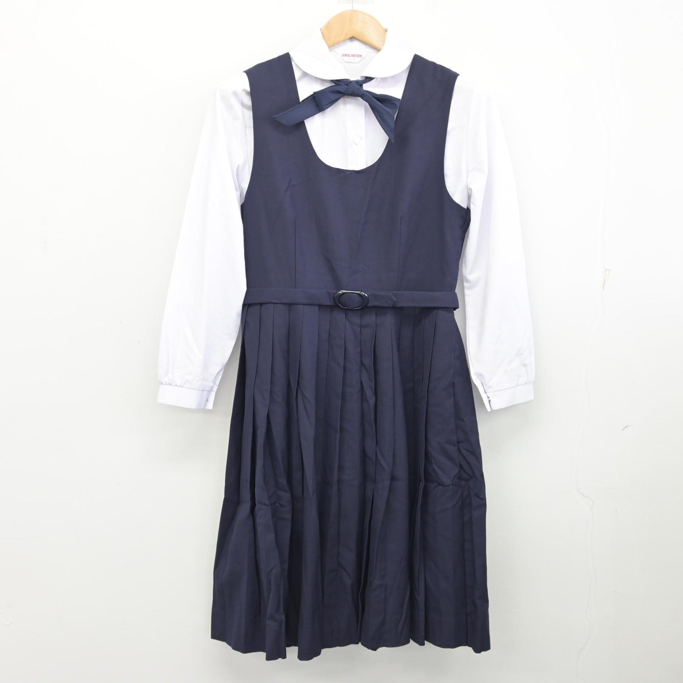 【中古】愛知県 椙山女学園高等学校 女子制服 4点 (ブレザー・ジャンパースカート・シャツ) sf094972