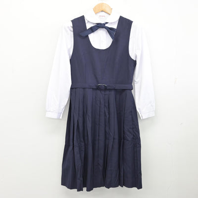 【中古】愛知県 椙山女学園高等学校 女子制服 4点 (ブレザー・ジャンパースカート・シャツ) sf094972