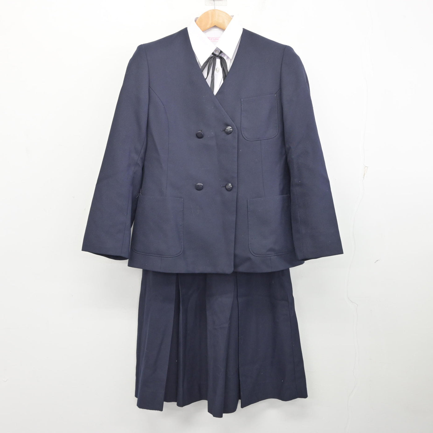 【中古】長野県 上田市立第五中学校 女子制服 5点 (ブレザー・ベスト・シャツ・スカート) sf094973
