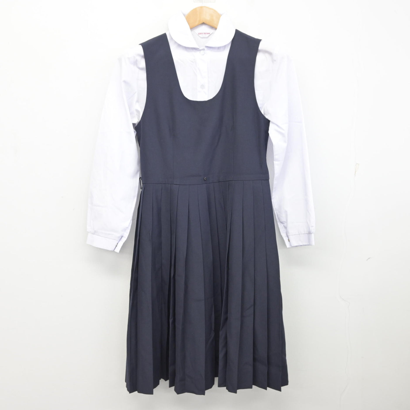 【中古】愛知県 椙山女学園高等学校 女子制服 3点 (ブレザー・ジャンパースカート・シャツ) sf094974