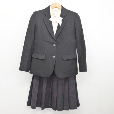 【中古】大阪府 扇町総合高等学校 女子制服 3点 (ブレザー・シャツ・スカート) sf094983