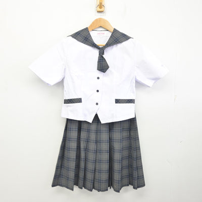 【中古】大阪府 扇町総合高等学校 女子制服 2点 (セーラー服・スカート) sf094985