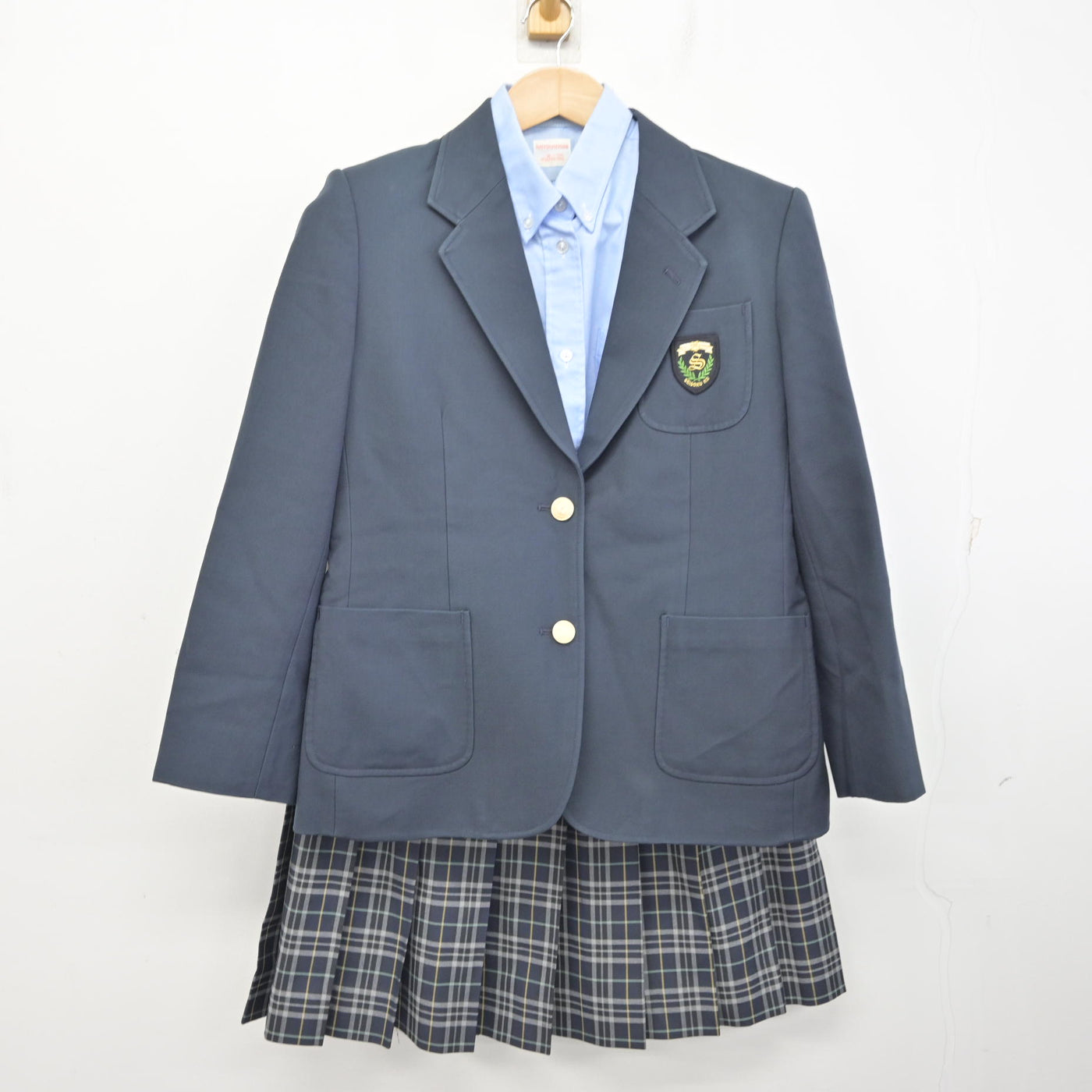 【中古】東京都  正則高等学校 女子制服 3点 (ブレザー・シャツ・スカート) sf094999