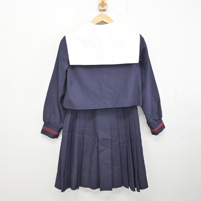 【中古】大阪府 プール学院中学校・高等学校  女子制服 2点 (セーラー服・スカート) sf095017
