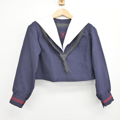 【中古】大阪府 プール学院中学校・高等学校  女子制服 2点 (セーラー服・スカート) sf095017