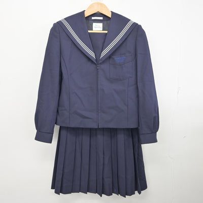 【中古】大阪府 富田林高等学校 女子制服 2点 (セーラー服・スカート) sf095037
