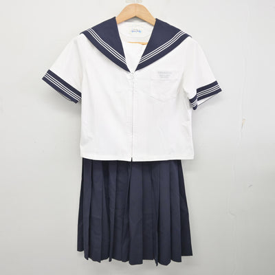 【中古】大阪府 富田林高等学校 女子制服 2点 (セーラー服・スカート) sf095038