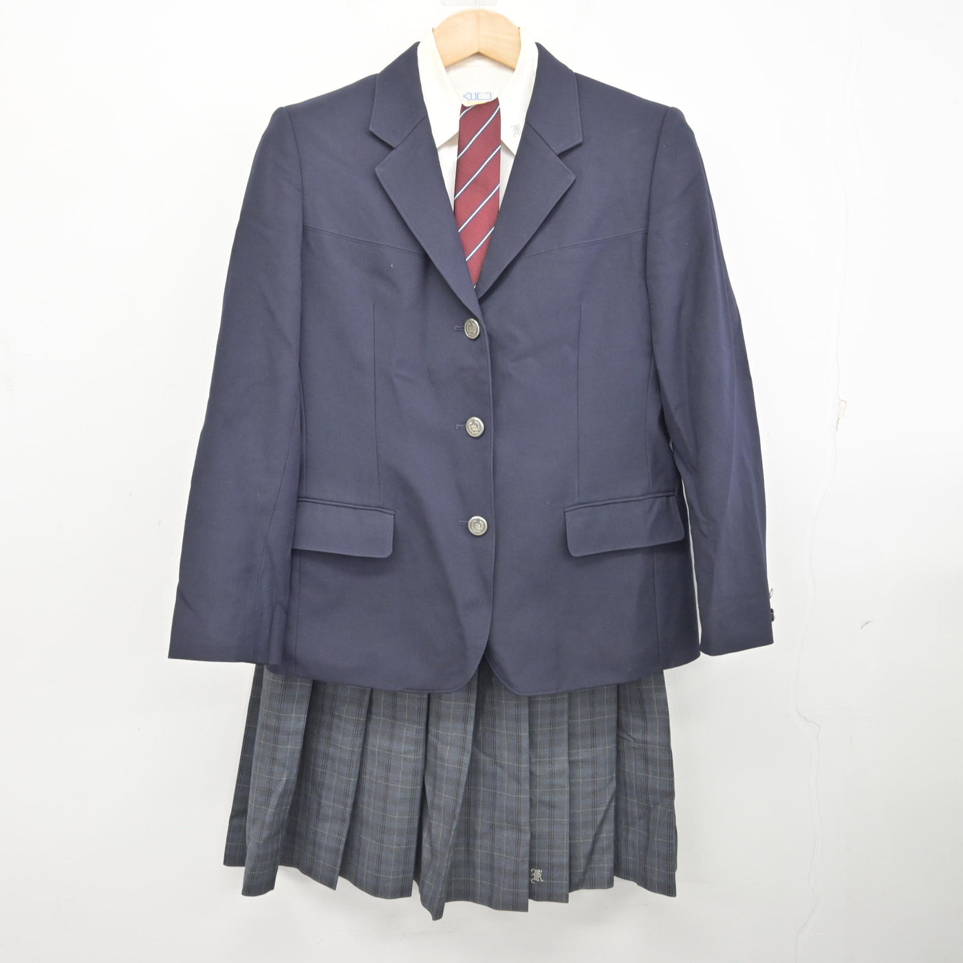 【中古】大阪府 金剛高等学校 女子制服 4点 (ブレザー・シャツ・スカート) sf095039