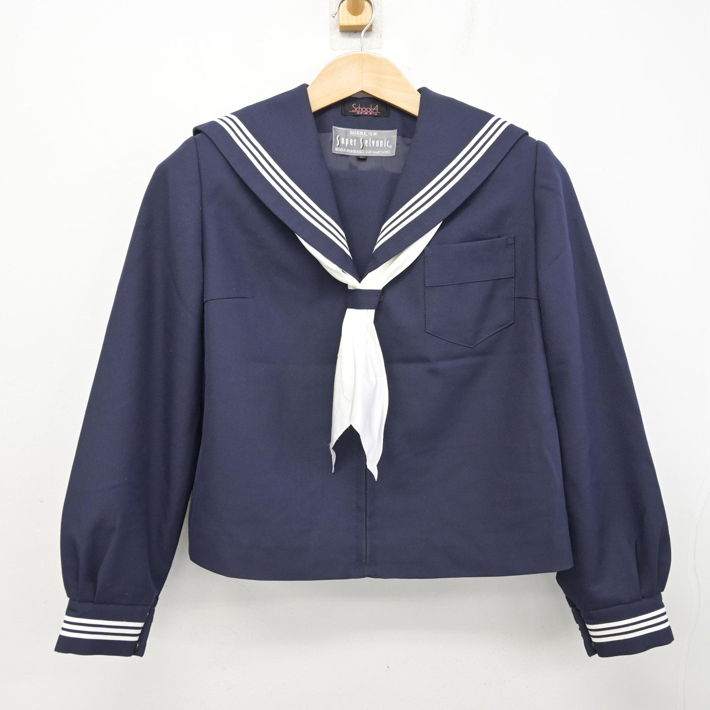 【中古】富山県 富山市立北部中学校 女子制服 2点 (セーラー服) sf095053
