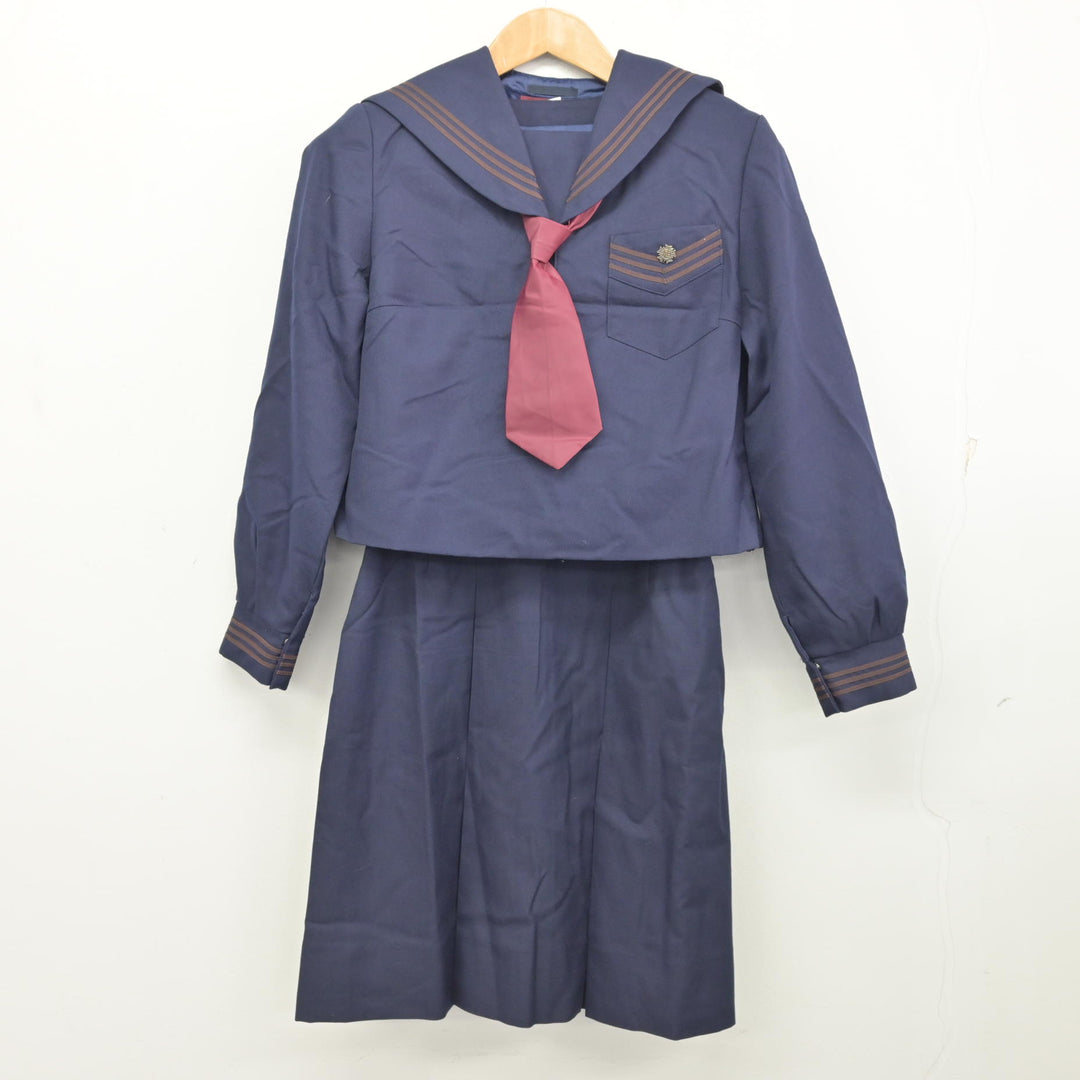 中古】神奈川県 横浜市立旭中学校 女子制服 4点 (セーラー服