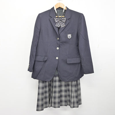 【中古】埼玉県 滑川総合高等学校 女子制服 4点 (ブレザー・ニット・スカート) sf095093