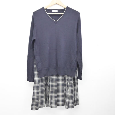 【中古】埼玉県 滑川総合高等学校 女子制服 4点 (ブレザー・ニット・スカート) sf095093