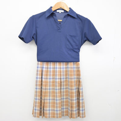 【中古】東京都 品川女子学院高等部 女子制服 2点 (シャツ・スカート) sf095110